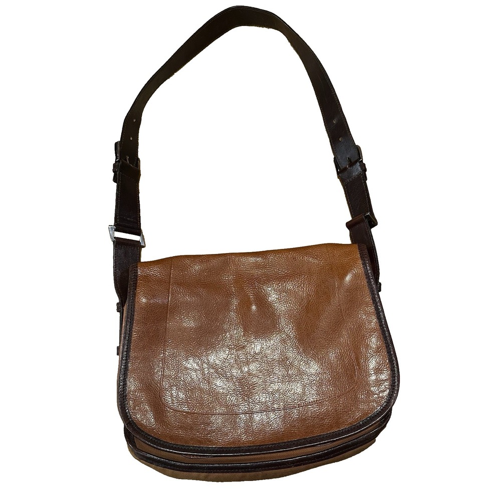 Francesco Biasia Amber Brown‎ Leather Handbag Purse
